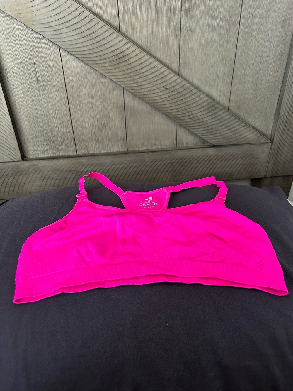 Neon Pink Seamless Sports Bralette - Women Intimates